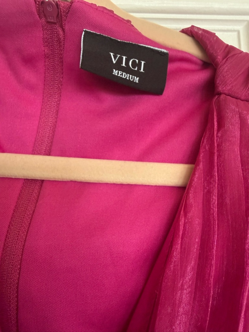 VICI Fuchsia Long Sleeve Cutout Maxi Dress - Picture 8 of 9